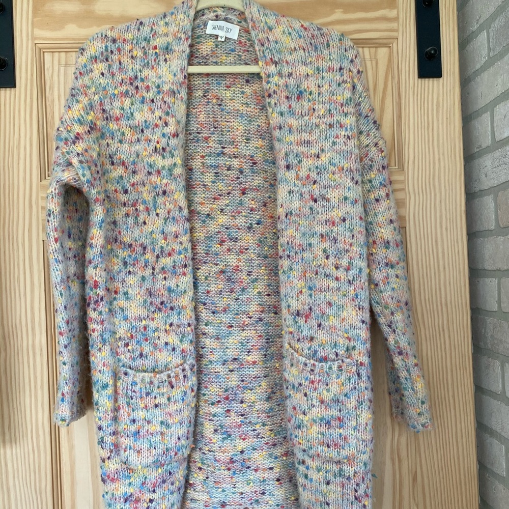 Confetti oversized chunky knit cardigan